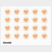 Schattige tijgerpaar ronde sticker (Vel)