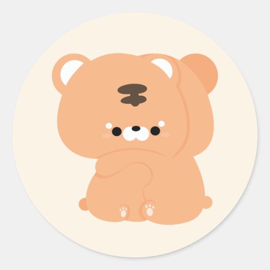 Schattige tijgerpaar ronde sticker (Voorkant)