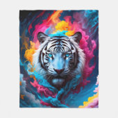 Schattige tijgerportret fleece deken (Voorkant)