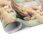 Schattige Tijgerstreep Kittens Cadeaupapier (Rol Hoek)