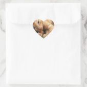 Schattige Tijgerstreep Kittens Hart Sticker (Tas)