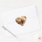 Schattige Tijgerstreep Kittens Hart Sticker (Envelop)