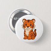 Schattige Tijgerwelp Ronde Button 5,7 Cm (Voorkant /achterkant)
