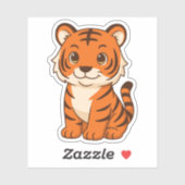 Schattige Tijgerwelp Sticker (Vel)