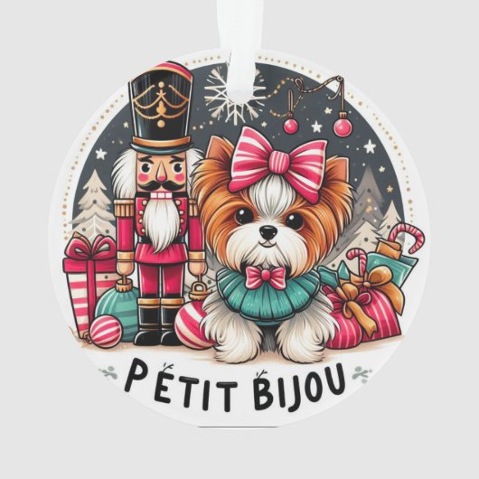 Schattige Tiny Dog Ornament (achterkant)