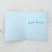 Schattige & Tiny Hippity Hop Konijn Pasen Kaart (Binnen)