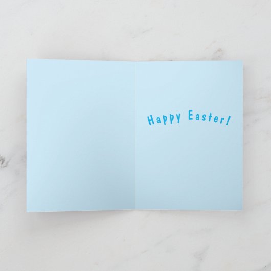 Schattige & Tiny Hippity Hop Konijn Pasen Kaart (Binnen)