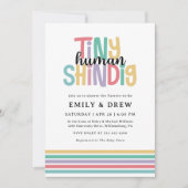 Schattige Tiny Human Shindig Paar Baby shower Kaart (Voorkant)