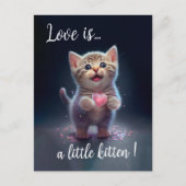 Schattige Tiny Kitten SweeLieverd Briefkaart (Voorkant)