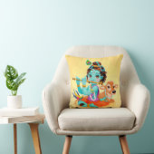 Schattige Tiny Krishna & Koe Kussen (Stoel)