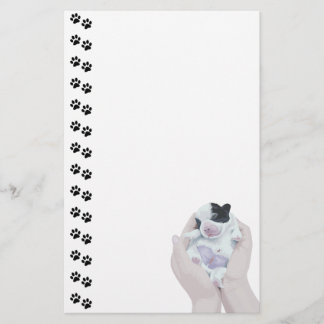 Schattige Tiny Newborn Puppy Stationery Briefpapier