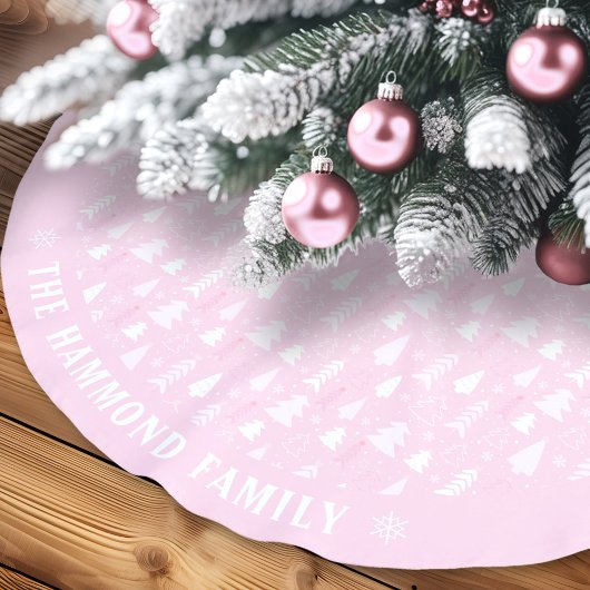 Schattige Tiny Pink Trees familienaam boomrok Kerstboom Rok
