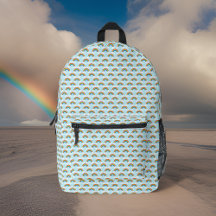Schattige Tiny Rainbow Pattern op Blue Sky