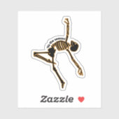 Schattige Tis' Het Seizoen Halloween Dancing Skele Sticker (Vel)