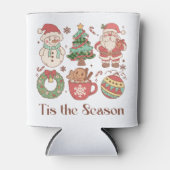 Schattige Tis het Seizoen Kerstmis Blikjeskoeler (Voorkant)