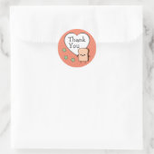 Schattige toast bedankt ronde sticker (Tas)