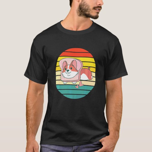 Schattige Toast Corgi T-shirt (Voorkant)