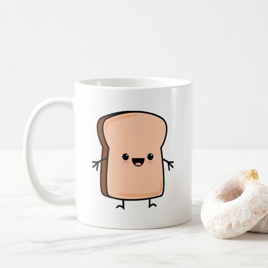 Schattige toastbrood koffiemok (Met donut)