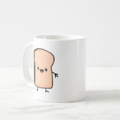 Schattige toastbrood koffiemok (Voorkant links)