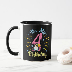 Schattige Toekan 4e Verjaardag 4 Jaar Oude Geboort Mok