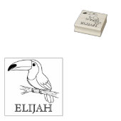 Schattige toekan met naamstempel rubberstempel (Gestempeld)