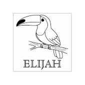 Schattige toekan met naamstempel rubberstempel (Afrduk)