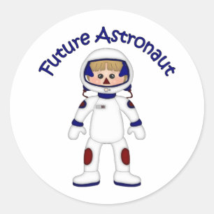 Schattige toekomstige astronaut-T - shirts en cade Ronde Sticker