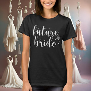 Schattige toekomstige bruid verlovingsfeestje t-shirt