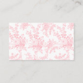 Schattige Toile Roze Bow Baby Meisje Douche Luier Informatiekaartje (Achterkant)