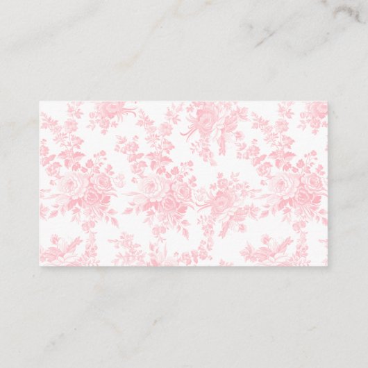 Schattige Toile Roze Bow Baby Meisje Douche Luier  Informatiekaartje (Achterkant)