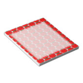 Schattige tomatenachtergrondpatroon notitieblok (Schuin)