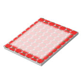 Schattige tomatenachtergrondpatroon notitieblok (Linkerzijde)