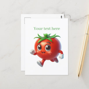 Schattige tomatenliefhebbers voeg tekst toe  briefkaart