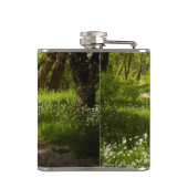 Schattige toneelschrijver van Cartoon-hond in het  Heupfles (Achterkant)