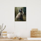 Schattige Tonkinese kat kunst print Poster (Keuken)