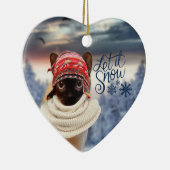 Schattige Tonkinese kerstsieraden voor kerstkerstk Keramisch Ornament (Rechts)