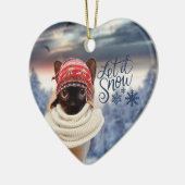 Schattige Tonkinese kerstsieraden voor kerstkerstk Keramisch Ornament (Links)