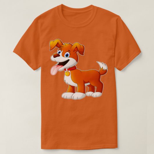 Schattige Toon Hond Grappige Dieren Kinder Ontwerp T-shirt (Design voorkant)