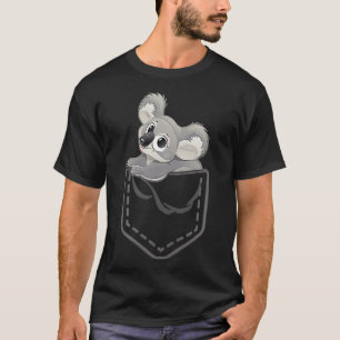 Schattige Toon Koala Pocket Funny Gift uit Austral T-shirt
