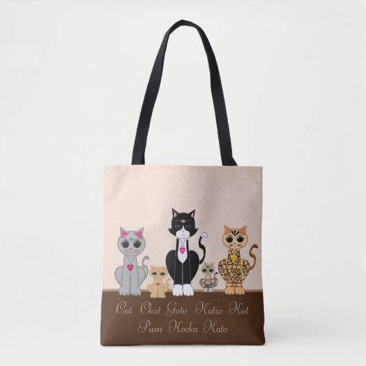 Schattige Top Aardige Katten Tote Bag (Voorkant)