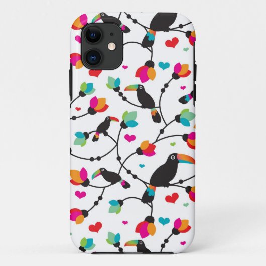 schattige toucan vogeltropische illustratie Case-Mate iPhone case (Achterkant)