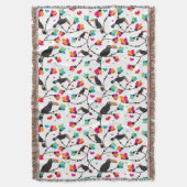 schattige toucan vogeltropische illustratie deken (Voorkant Verticaal)