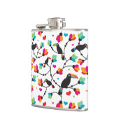 schattige toucan vogeltropische illustratie heupfles (Links)