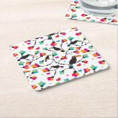 schattige toucan vogeltropische illustratie kartonnen onderzetters (Schuin)