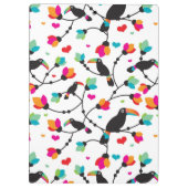 schattige toucan vogeltropische illustratie klembord (Achterkant)