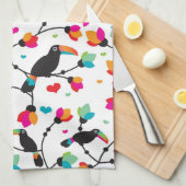 schattige toucan vogeltropische illustratie theedoek (Quarter Fold)