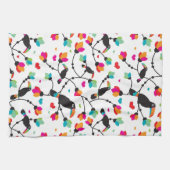 schattige toucan vogeltropische illustratie theedoek (Horizontaal)