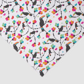 schattige toucan vogeltropische illustratie tissuepapier (Detail)