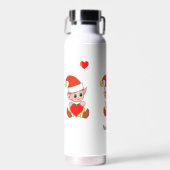 Schattige toverelf met hart op wit waterfles (Voorkant)