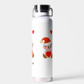 Schattige toverelf met hart op wit waterfles (Achterkant)